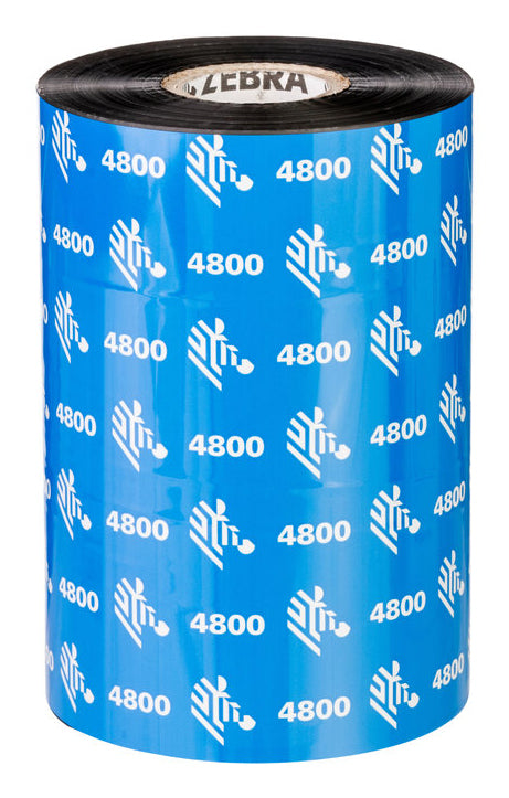 Zebra 4800 Resin värmeband 450 m Svart