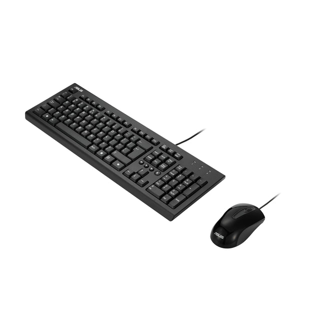 ASUS U2000 KEYBOARD+MOUSE/BK/UI tangentbord Mus inkluderad Universal USB Svart