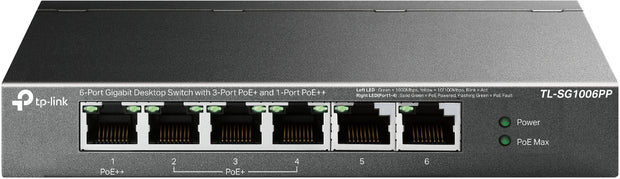 TP-Link TL-SG1006PP nätverksswitchar Ohanterad Gigabit Ethernet (10/100/1000)