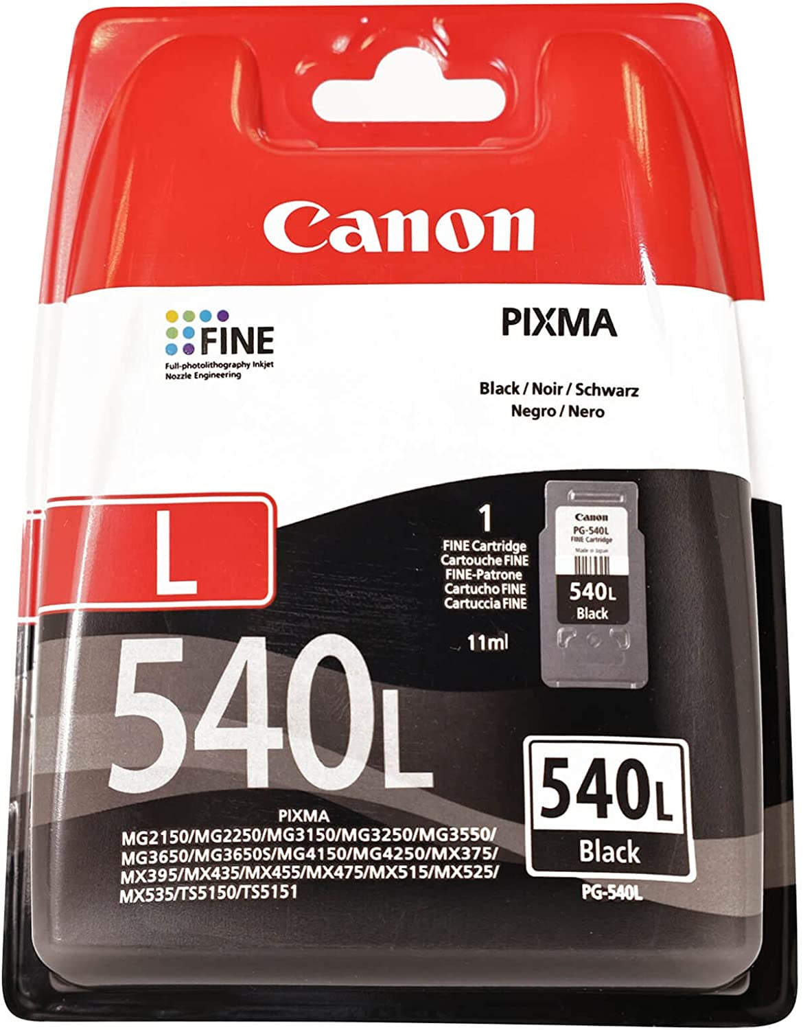 Canon PG-540L bläckpatroner Original Standardavkastning Svart
