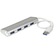 StarTech.com Bärbar USB 3.0-hubb med 4 portar och inbyggd kabel