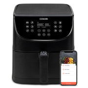 Cosori VeSync Pro Single 5,5 l Fristående 1700 W Varmluftsfritös Svart