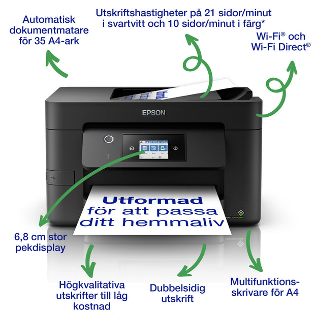 Epson WorkForce Pro WF-3825DWF - Bläckstråleskrivare - Duplex