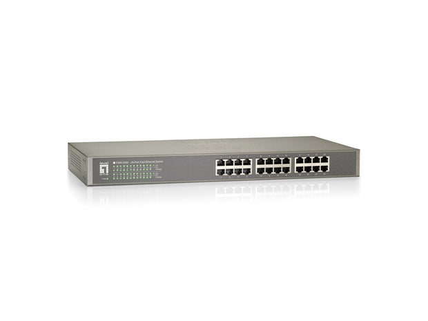LevelOne FSW-2450 nätverksswitchar Ohanterad Fast Ethernet (10/100) Svart