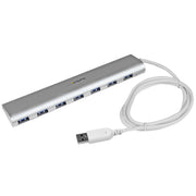 StarTech.com Kompakt USB 3.0-hubb med 7 portar och inbyggd kabel
