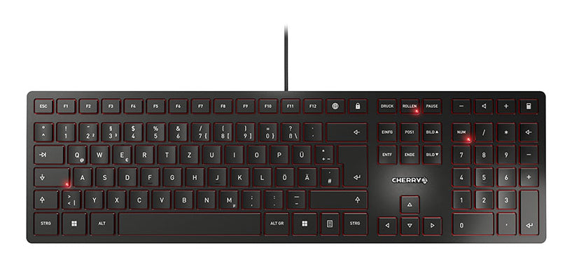 CHERRY KC 6000 Slim tangentbord Universal USB QWERTZ tyska Svart