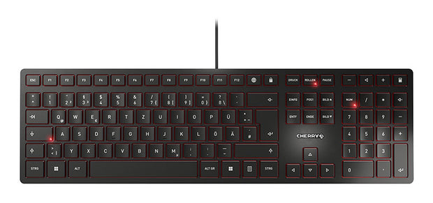 CHERRY KC 6000 Slim tangentbord Universal USB QWERTZ tyska Svart