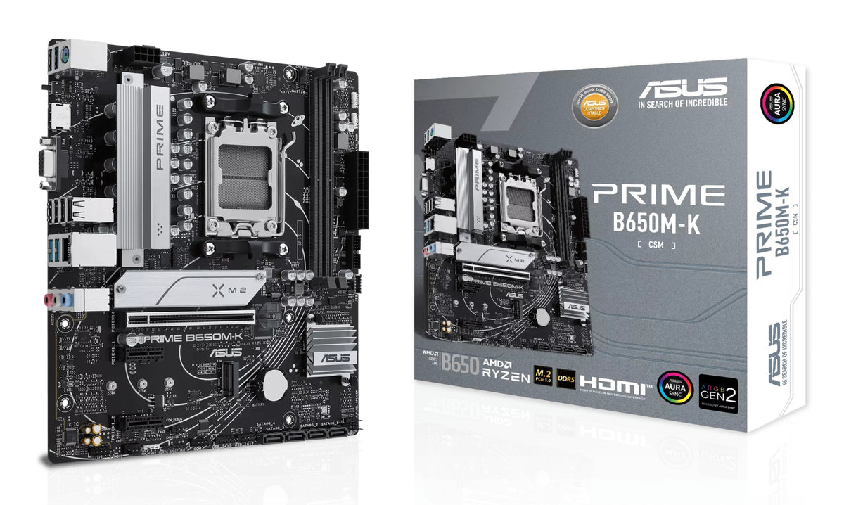 ASUS PRIME B650M-K AMD B650 AM5-sockel micro ATX