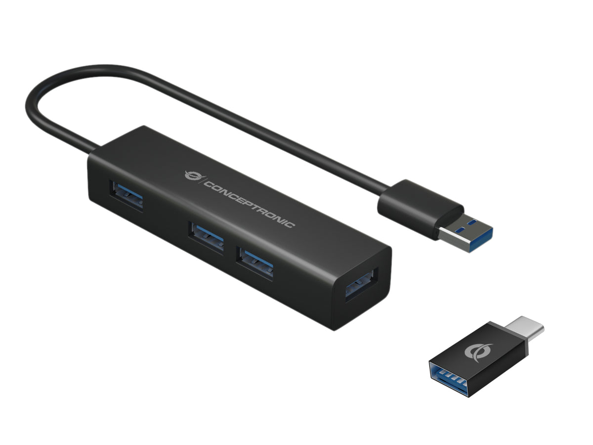 Conceptronic HUBBIES06B gränssnittshubbar USB 3.2 Gen 1 (3.1 Gen 1) Type-A 5000