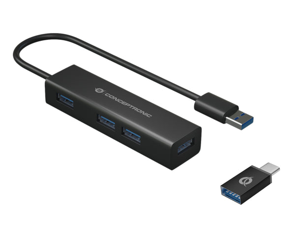 Conceptronic HUBBIES06B gränssnittshubbar USB 3.2 Gen 1 (3.1 Gen 1) Type-A 5000