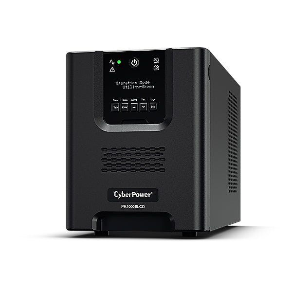 CyberPower PR1000ELCD strömskydd (UPS) Linjeinteraktiv 1 kVA 900 W 8 AC-utgångar