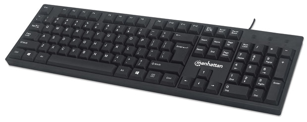 Manhattan 179324 tangentbord Kontor USB QWERTZ Svart