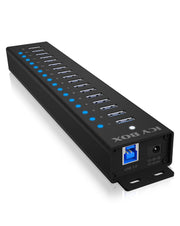 ICY BOX IB-HUB1717-U3 USB 3.2 Gen 1 (3.1 Gen 1) Type-A 5000 Mbit/s Svart