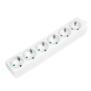 LogiLink LPS238 förlängningssladdar 1,5 m 6 AC-utgångar inomhus Vit