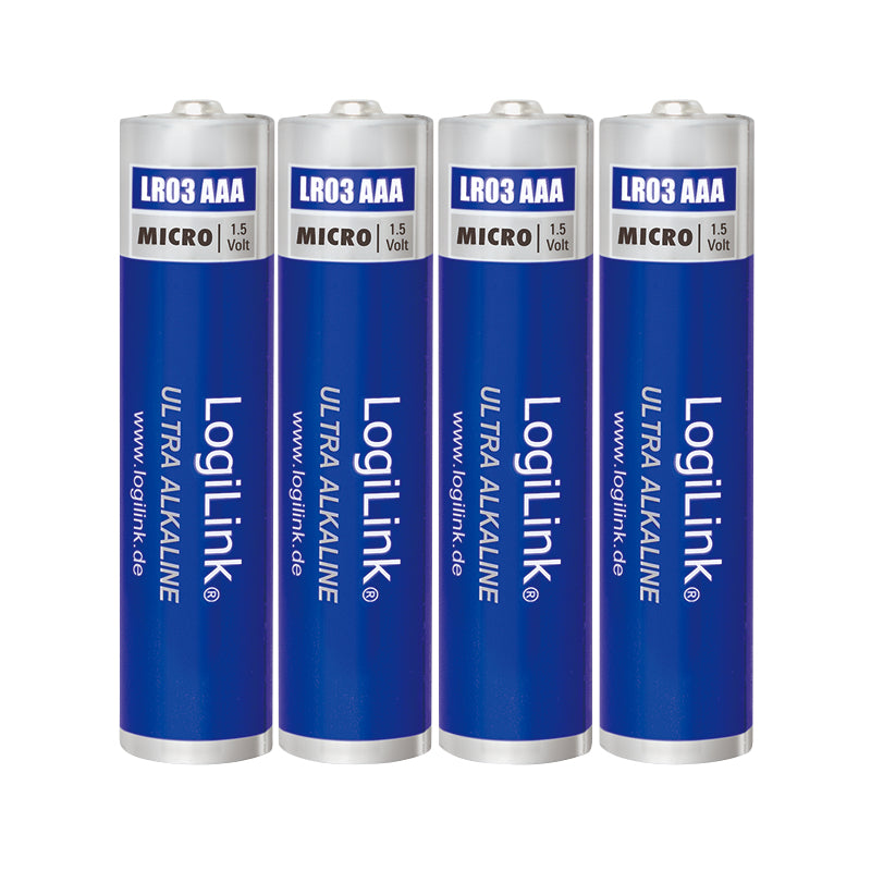 LogiLink LR03B4 hushållsbatteri Engångsbatteri AAA Alkalisk
