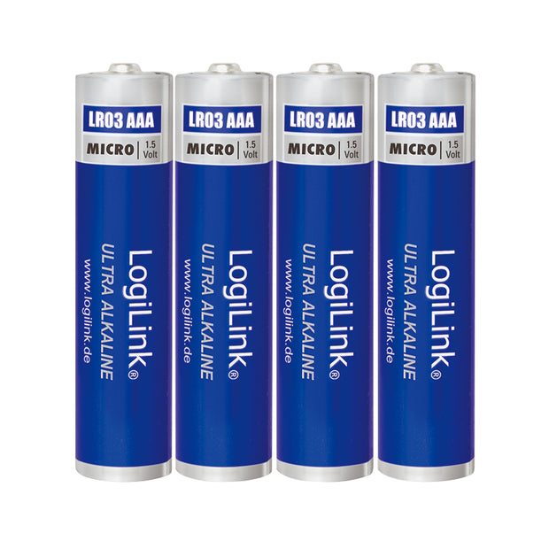 LogiLink LR03B4 hushållsbatteri Engångsbatteri AAA Alkalisk
