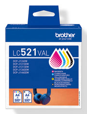 Brother LC521VAL bläckpatroner Original Svart