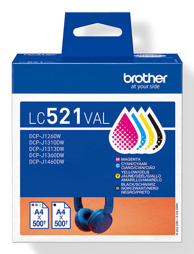 Brother LC521VAL bläckpatroner Original Svart
