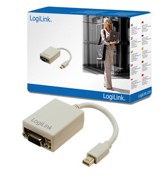 LogiLink Mini DisplayPort / VGA Adapter 0,09 m VGA (D-Sub) Grå
