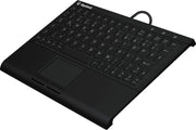 KeySonic KSK-3211ELU (DE) tangentbord Hem USB QWERTZ tyska Svart