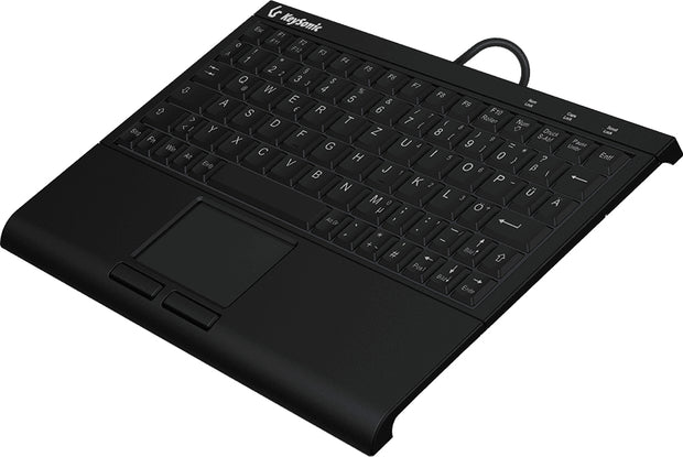KeySonic KSK-3211ELU (DE) tangentbord Hem USB QWERTZ tyska Svart