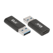CLUB3D CAC-1525 kabelomvandlare (hane/hona) USB A USB TYPE C Svart