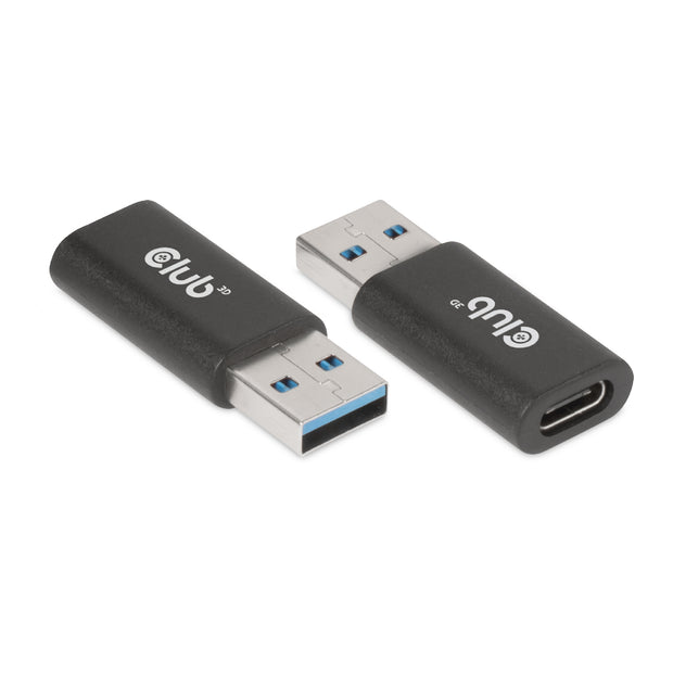 CLUB3D CAC-1525 kabelomvandlare (hane/hona) USB A USB TYPE C Svart