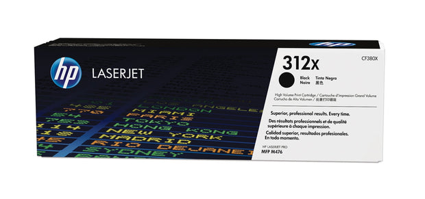 HP 312X svart LaserJet-tonerkassett med hög kapacitet
