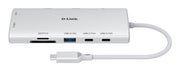 D-Link DUP-A01 gränssnittshubbar USB 3.2 Gen 1 (3.1 Gen 1) Type-C 10000 Mbit/s Vit