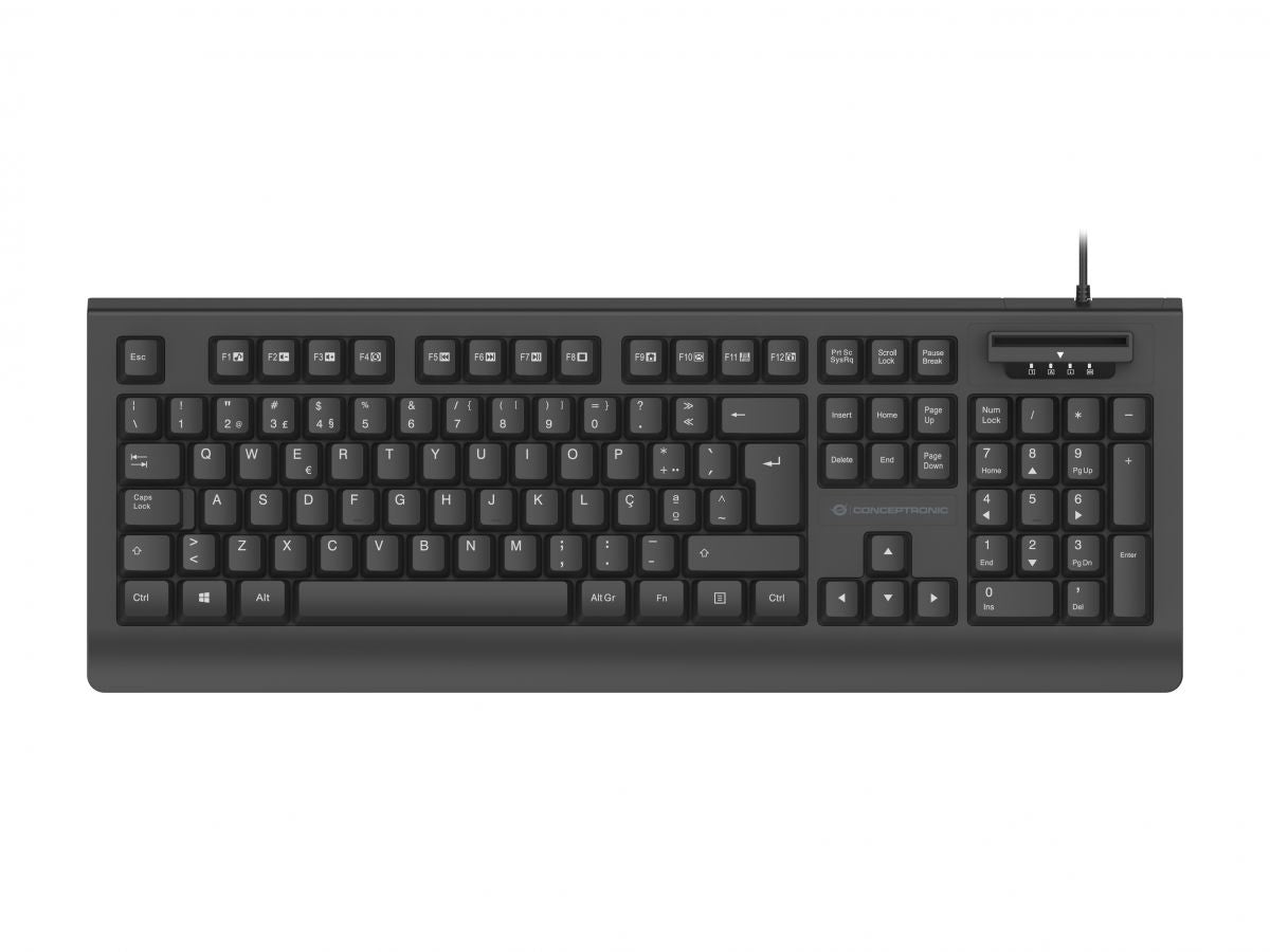 Conceptronic KAYNE01PT tangentbord Kontor USB QWERTY Portugisisk Svart