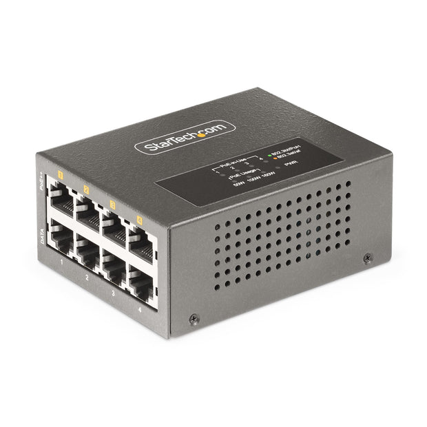 StarTech.com Multi-Gigabit PoE++-injektor med 4 portar