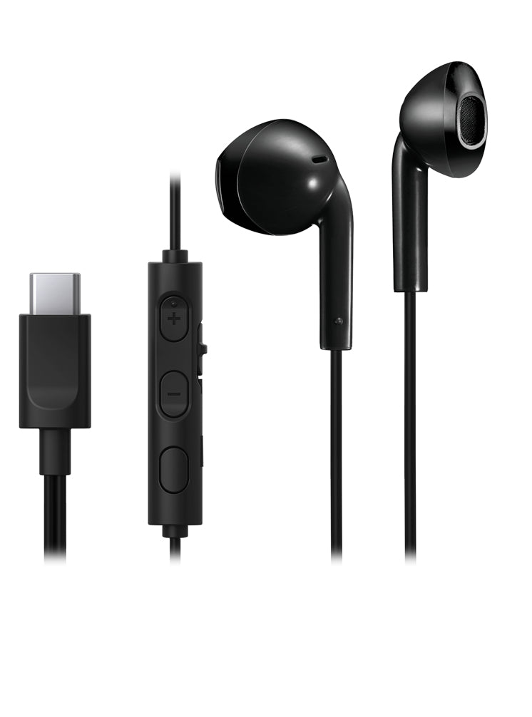 JVC HA-FR17UC Hörlurar Kabel I öra Samtal/musik USB Type-C Svart