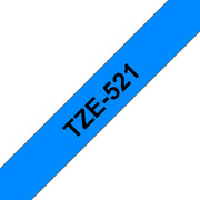 Brother TZE-521 etikett-tejp Svart på blått