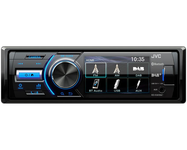 JVC KD-X561DBT radio/digitalmottagare för bil Svart