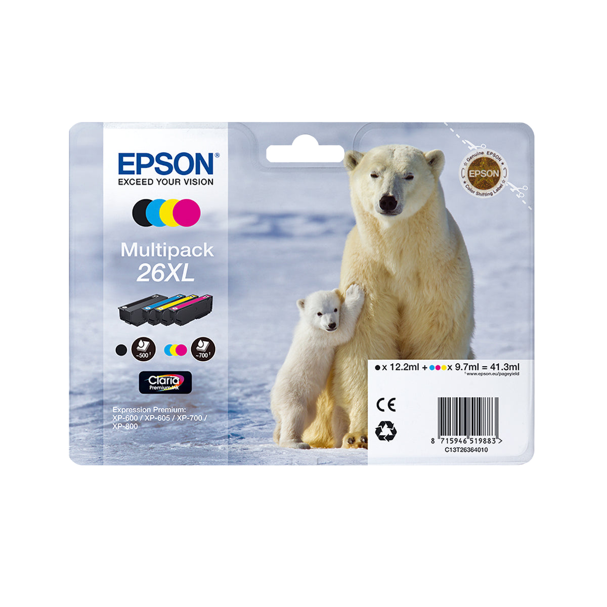 Epson Polar bear 26XL Isbjörn