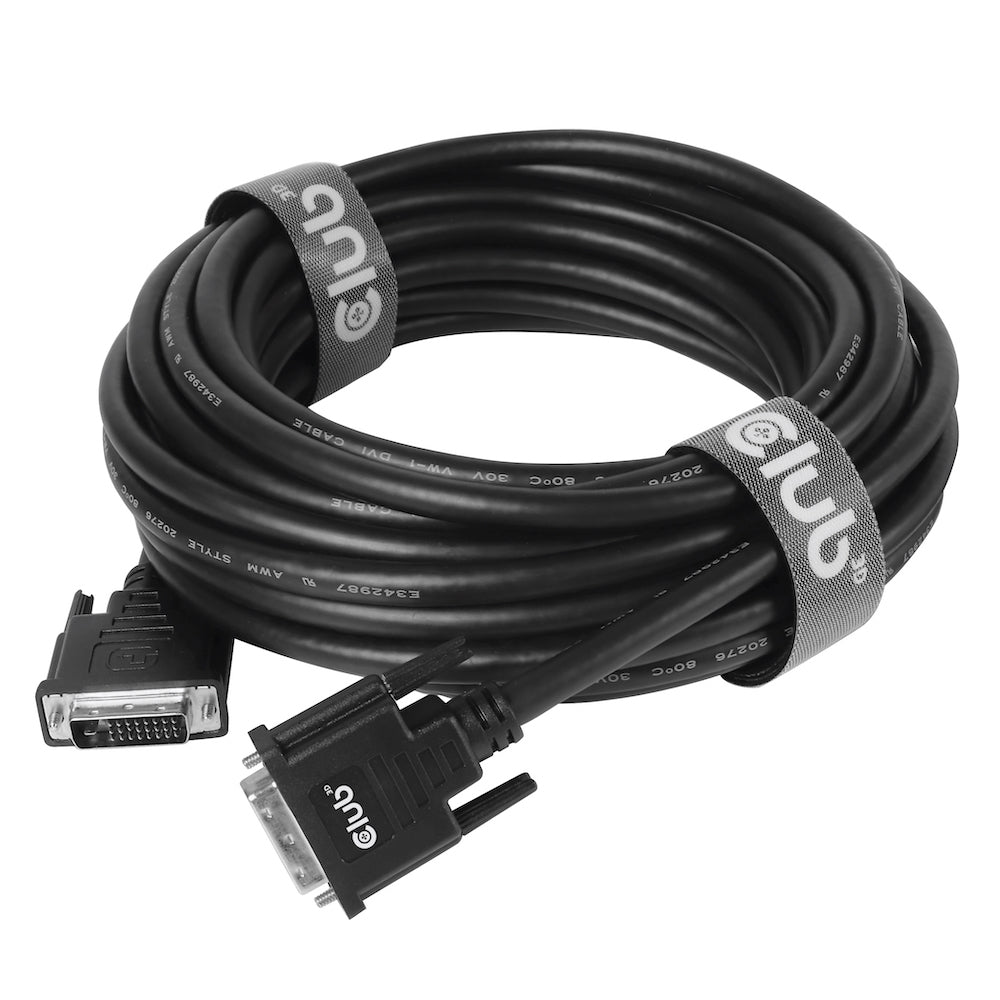 CLUB3D CAC-1220 DVI-kabel 10 m DVI-D Svart