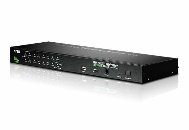 ATEN 16-portars PS/2-USB VGA KVM-switch med kedjekopplingsport och stöd
