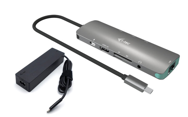 i-tec C31NANOLANPD100 dockningsstationer för bärbara datorer Kabel USB 3.2 Gen 1 (3.1 Gen 1) Type-C Grå