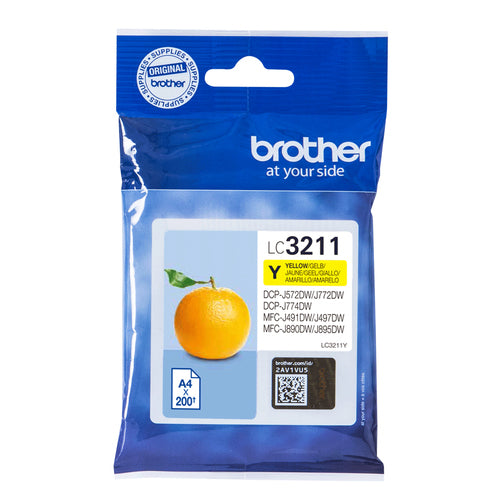 Brother LC3211Y bläckpatroner Original Standardavkastning Gul