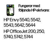 HP 62 2-pack svart/trefärg original bläckpatron