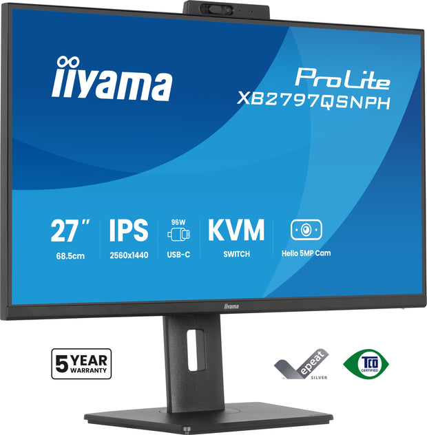 iiyama ProLite XB2797QSNPH-B1 27IN IPS LCD 4MS 2560X1440 350CD/M2 HDMI/DP/USB 2 - QHD