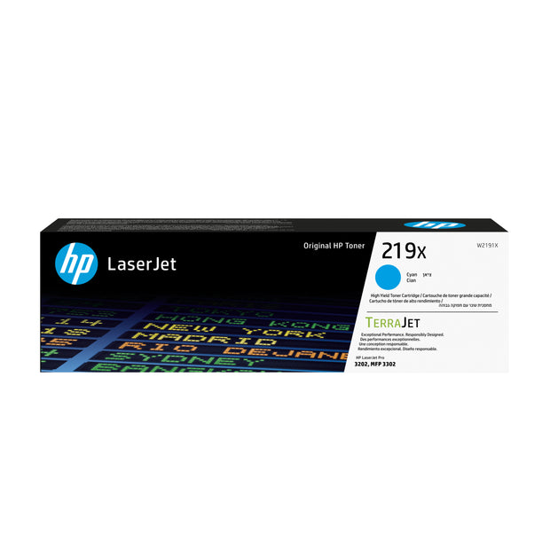 HP 219X cyan LaserJet-originaltonerkassett med hög kapacitet