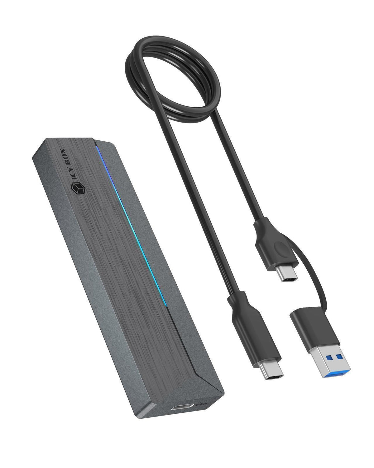ICY BOX IB-1826MCL-CU31 Hölje för lagringsenheter SSD-inkapsling Grå M.2