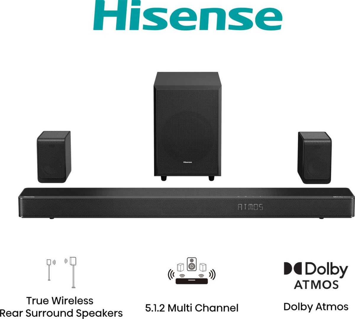 Hisense AX5125H Svart 5.1.2 kanaler 500 W