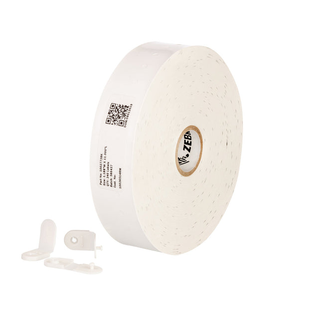 Zebra Z-Band Quickclip Wristband Vit utskriftsbara Etiketter