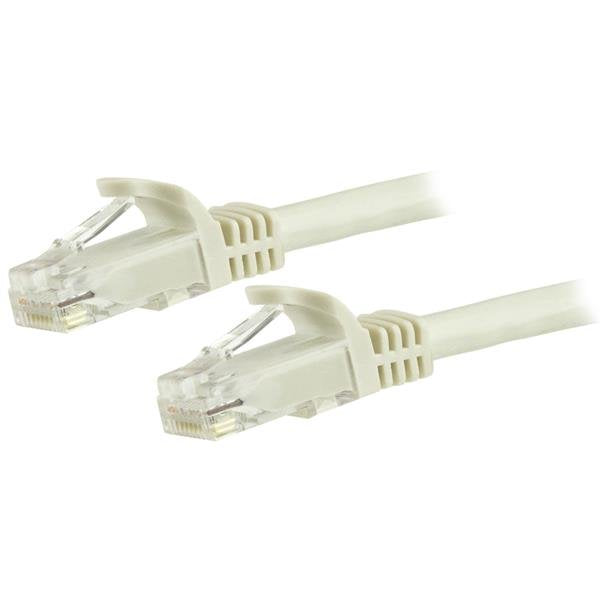 StarTech.com N6PATC15MWH nätverkskablar Vit 15 m Cat6 U/UTP (UTP)