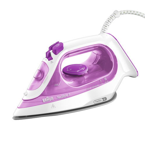 Braun TexStyle 3 SI3030PU Ångstrykjärn Keramisk stryksula 2300 W Rosa