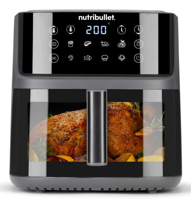 NutriBullet CrispLite Vision Single 8 l Fristående 2000 W Varmluftsfritös Svart