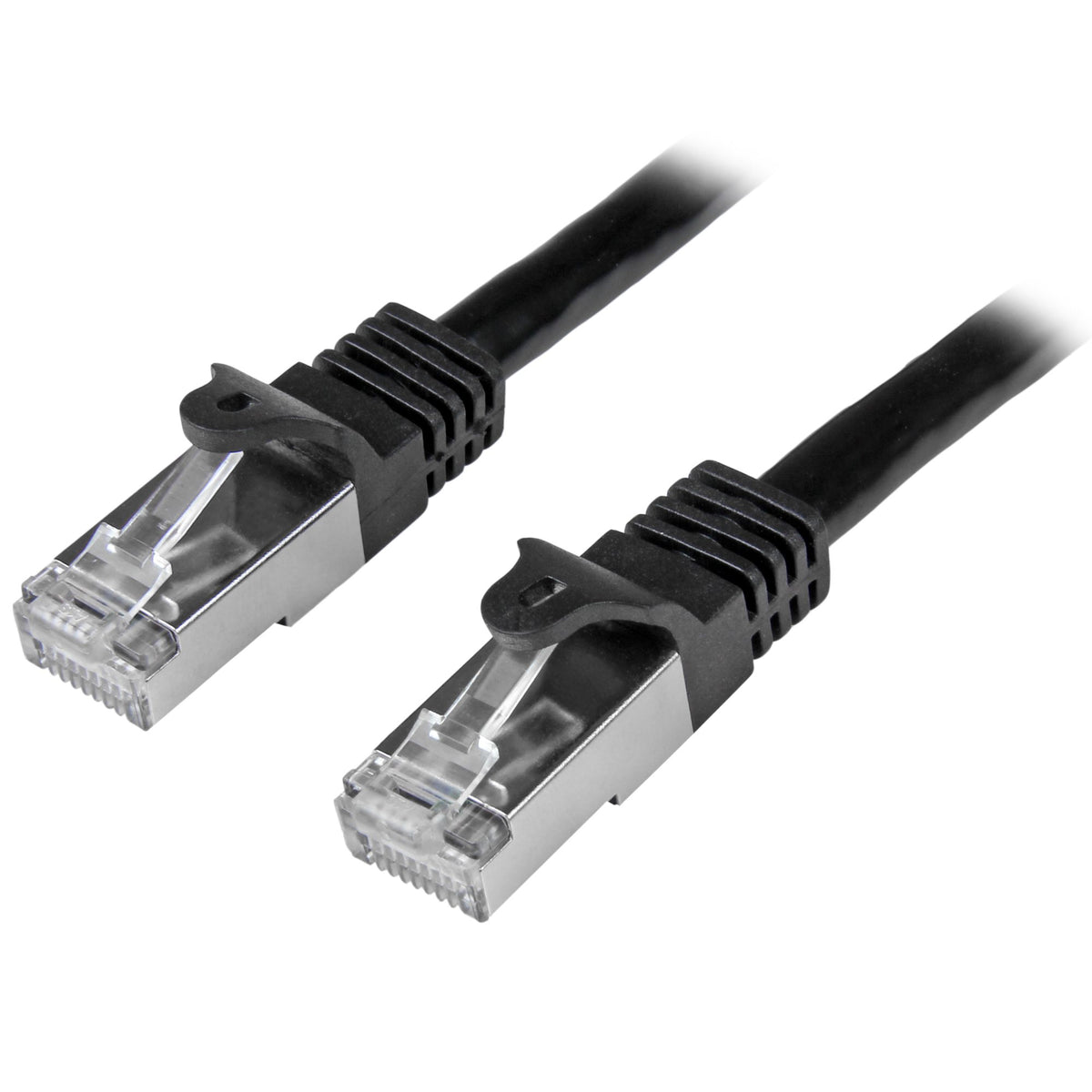 StarTech.com N6SPAT50CMBK nätverkskablar Svart 0,5 m Cat6 SF/UTP (S-FTP)