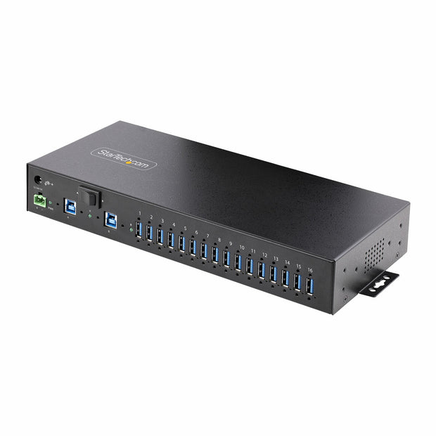 StarTech.com 16-portars industriell USB 5 Gbps-hubb med strömadapter